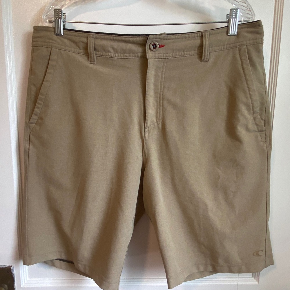 ONeill Hybrid Freak Series Shorts Mens 34 Khaki Stretch Boardshorts Walkshort